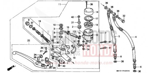 FRONT BRAKE MASTER CYLINDER VFR750RK de 1989